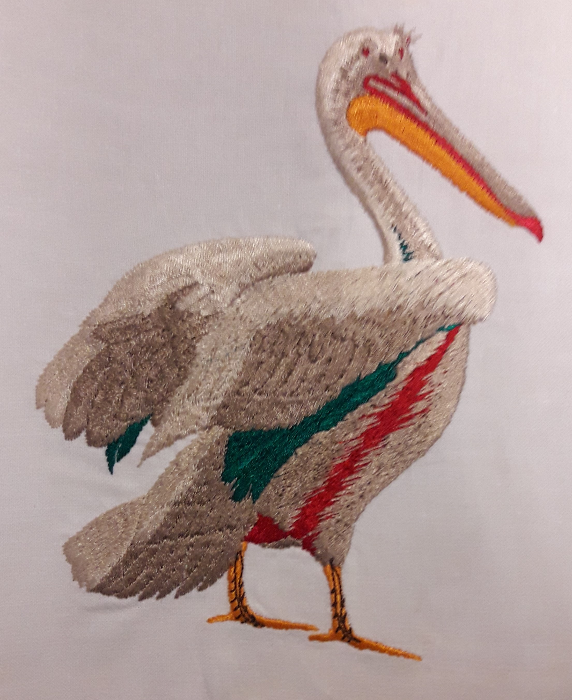 Pellicano ricamato